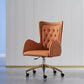 Mid Back Office Chair Rotatable Leather Desk Chair with Steel Base Clearhalo 'furn' 'furn_office_chair' 'Furniture' 'Office Chairs' 'Office Furniture' 'office_chair' 5608802