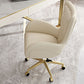 Mid Back Office Chair Rotatable Leather Desk Chair with Steel Base Clearhalo 'furn' 'furn_office_chair' 'Furniture' 'Office Chairs' 'Office Furniture' 'office_chair' 5608818