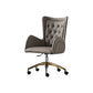 Mid Back Office Chair Rotatable Leather Desk Chair with Steel Base Gray 1 Piece Clearhalo 'furn' 'furn_office_chair' 'Furniture' 'Office Chairs' 'Office Furniture' 'office_chair' 5608819