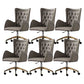 Mid Back Office Chair Rotatable Leather Desk Chair with Steel Base Gray 6 Piece Set Clearhalo 'furn' 'furn_office_chair' 'Furniture' 'Office Chairs' 'Office Furniture' 'office_chair' 5608822