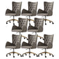 Mid Back Office Chair Rotatable Leather Desk Chair with Steel Base Gray 8 Piece Set Clearhalo 'furn' 'furn_office_chair' 'Furniture' 'Office Chairs' 'Office Furniture' 'office_chair' 5608823
