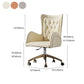 Mid Back Office Chair Rotatable Leather Desk Chair with Steel Base Clearhalo 'furn' 'furn_office_chair' 'Furniture' 'Office Chairs' 'Office Furniture' 'office_chair' 5608824