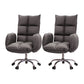 Sedia alta office di back office sedia da scrivania imbottita rotabile con base in acciaio