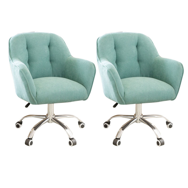 Mid Back Office Stuhl Rotatable Polstered Desk Stuhl mit Rädern