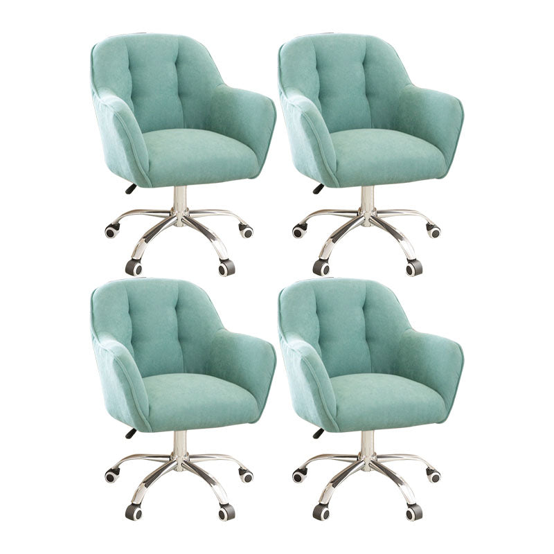 Mid Back Office Stuhl Rotatable Polstered Desk Stuhl mit Rädern