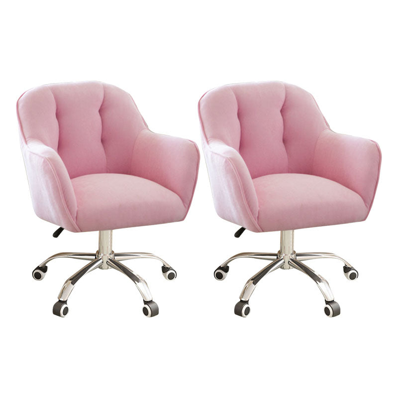 Mid Back Office Stuhl Rotatable Polstered Desk Stuhl mit Rädern