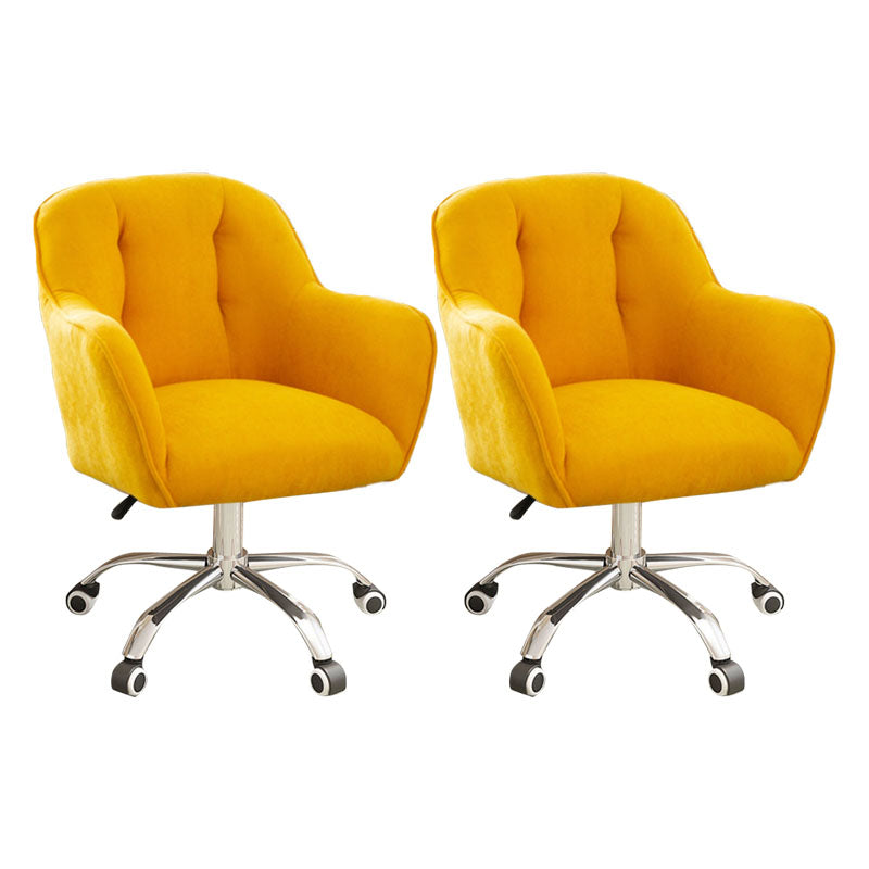 Mid Back Office Stuhl Rotatable Polstered Desk Stuhl mit Rädern