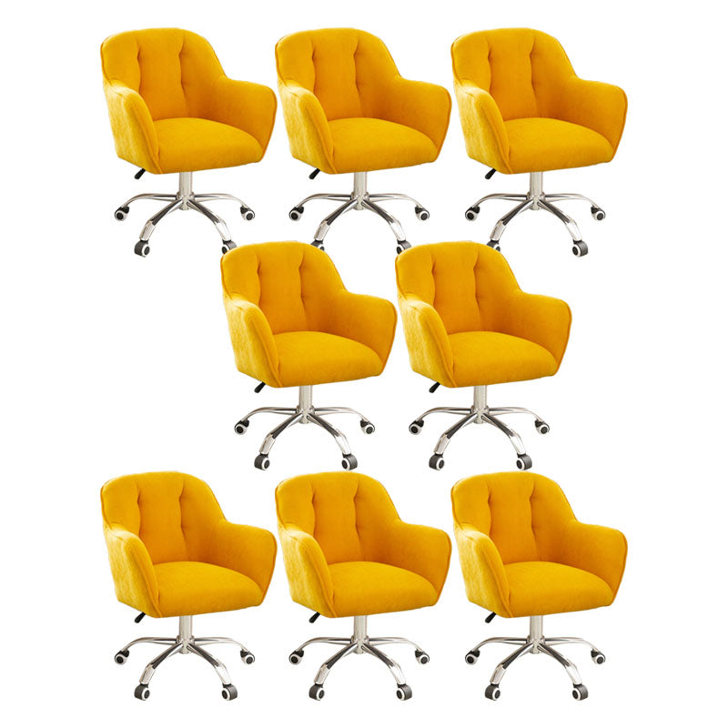 Mid Back Office Stuhl Rotatable Polstered Desk Stuhl mit Rädern