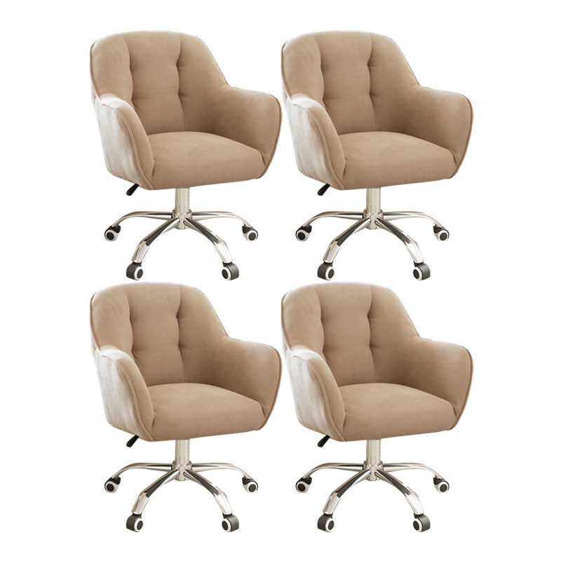 Mid Back Office Stuhl Rotatable Polstered Desk Stuhl mit Rädern