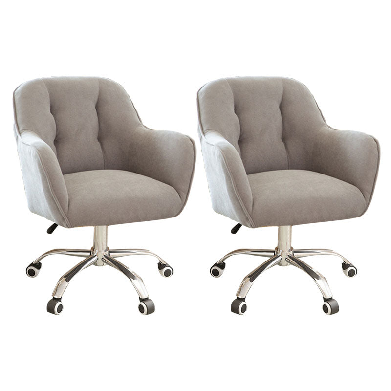 Mid Back Office Stuhl Rotatable Polstered Desk Stuhl mit Rädern