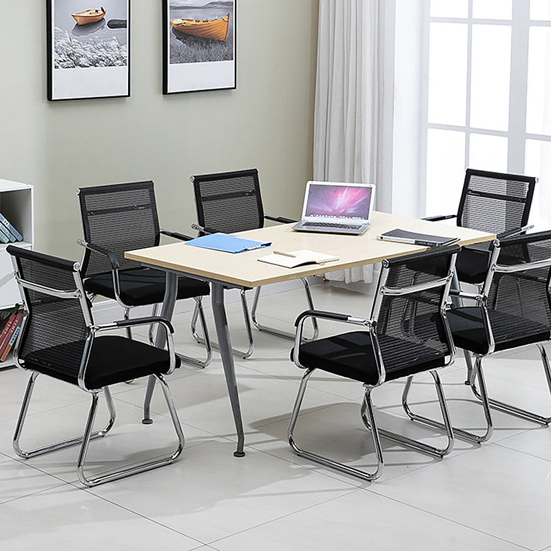 Sedia a back office a medio sedia da scrivania fissa fissa con base a slitta