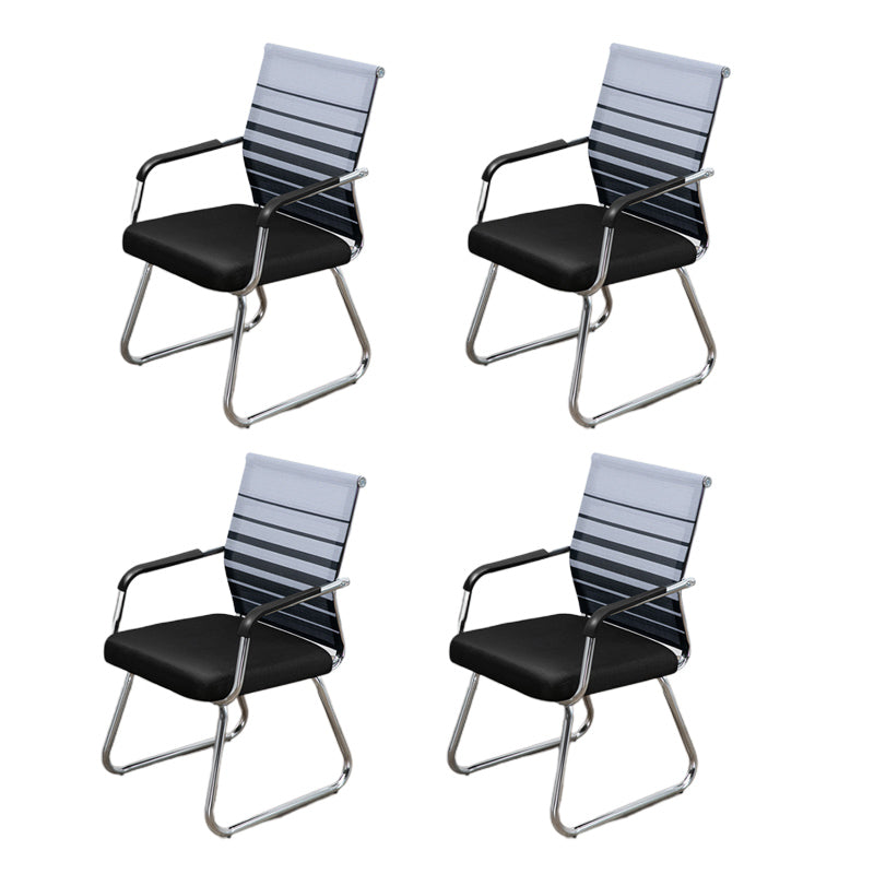 Sedia a back office a medio sedia da scrivania fissa fissa con base a slitta