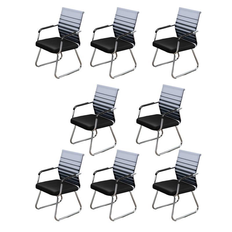 Sedia a back office a medio sedia da scrivania fissa fissa con base a slitta