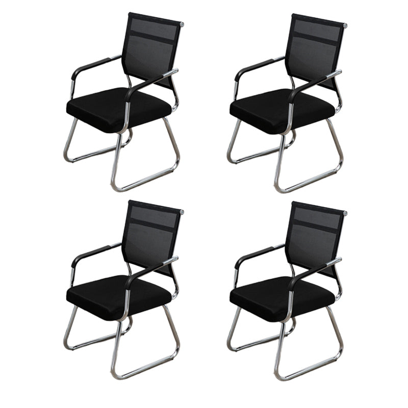 Sedia a back office a medio sedia da scrivania fissa fissa con base a slitta