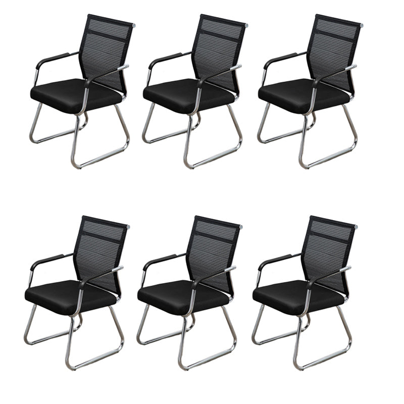 Sedia a back office a medio sedia da scrivania fissa fissa con base a slitta