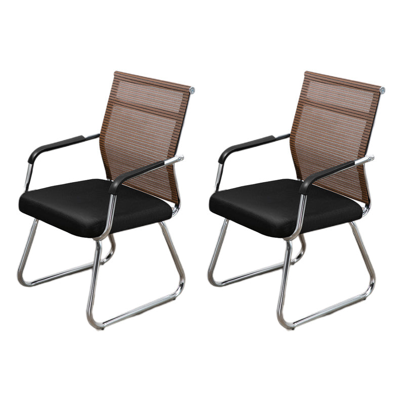 Sedia a back office a medio sedia da scrivania fissa fissa con base a slitta