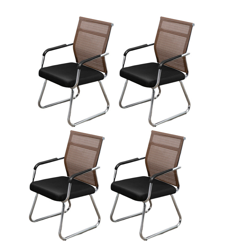 Sedia a back office a medio sedia da scrivania fissa fissa con base a slitta