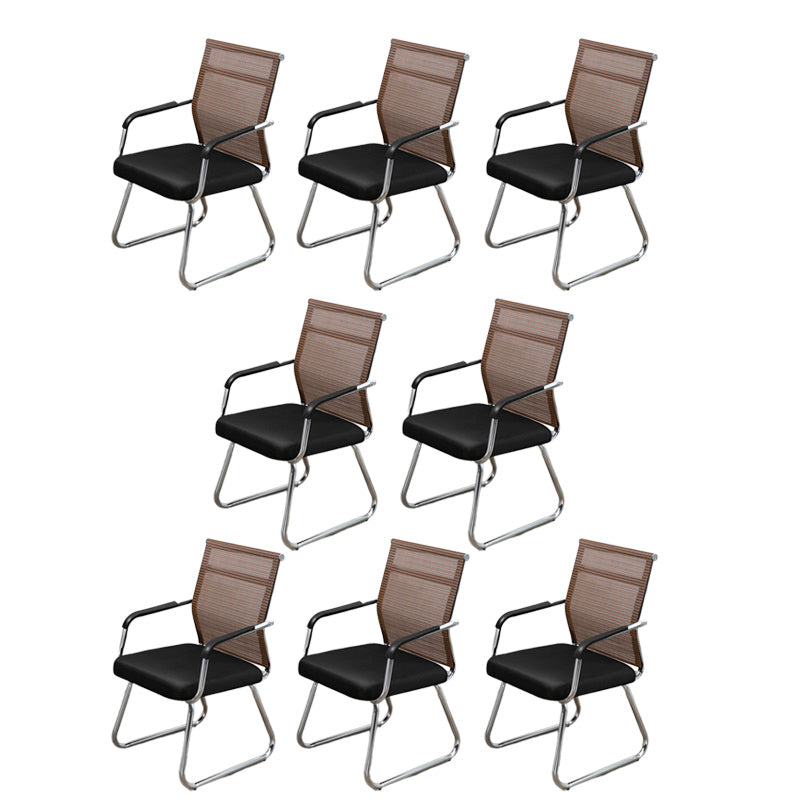 Sedia a back office a medio sedia da scrivania fissa fissa con base a slitta