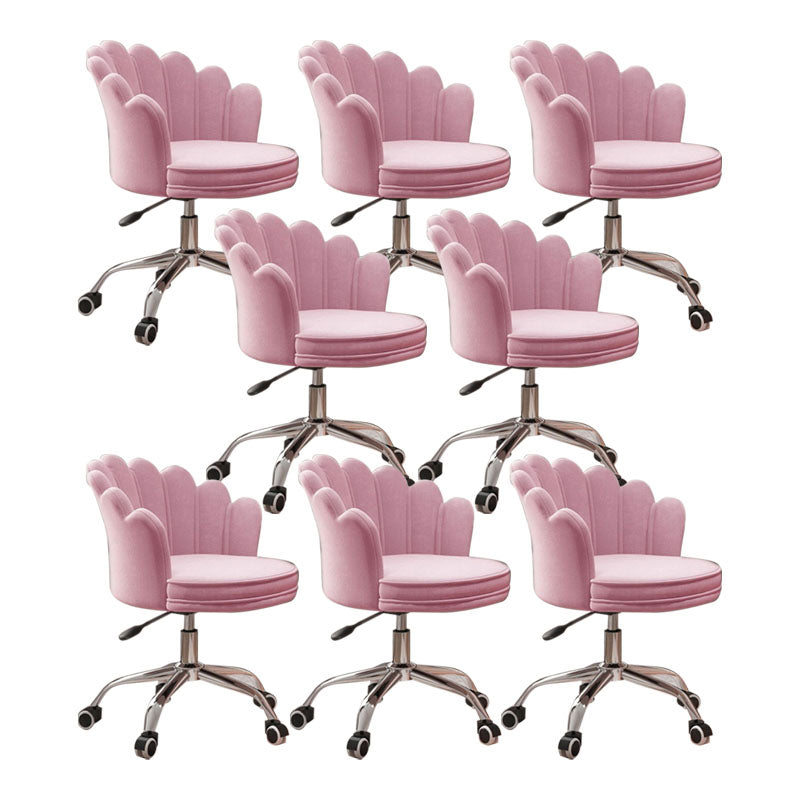 Silla de oficina en la mitad de la oficina trasera silla de escritorio giratorio sin armas