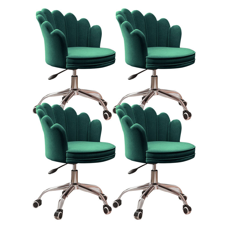 Silla de oficina en la mitad de la oficina trasera silla de escritorio giratorio sin armas