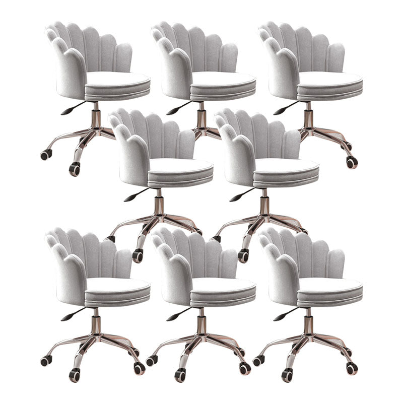 Silla de oficina en la mitad de la oficina trasera silla de escritorio giratorio sin armas