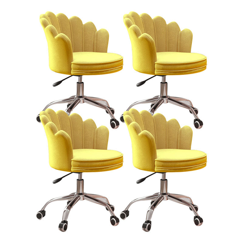 Silla de oficina en la mitad de la oficina trasera silla de escritorio giratorio sin armas