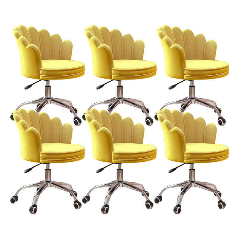 Silla de oficina en la mitad de la oficina trasera silla de escritorio giratorio sin armas