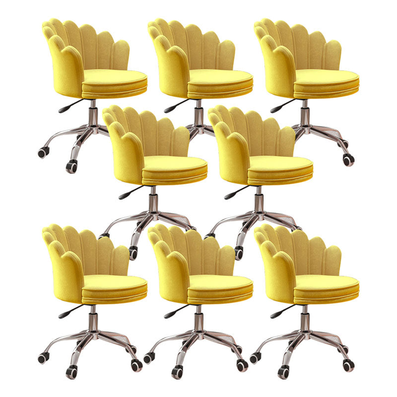 Silla de oficina en la mitad de la oficina trasera silla de escritorio giratorio sin armas