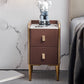Stone Top Glam Bed Nightsand Stand Night-Artwer 20 pulgadas de madera sólida de madera sólida con piernas
