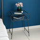 Glam 21 Zoll H -Bett Nachttisch Gla Top Open Storage Night Tisch mit Beinen