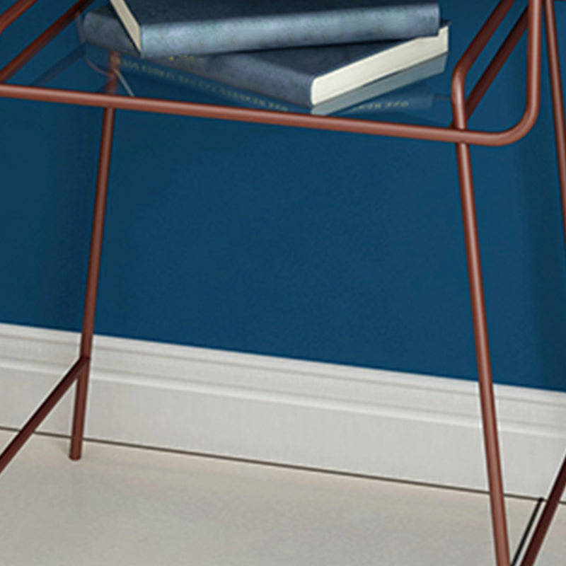 グラム21インチHベッドナイトスタンドガラストップオープンストレージナイトテーブル