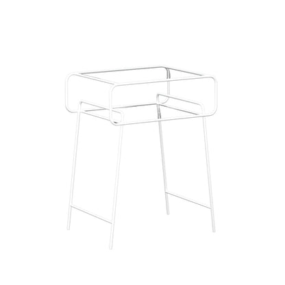 グラム21インチHベッドナイトスタンドガラストップオープンストレージナイトテーブル