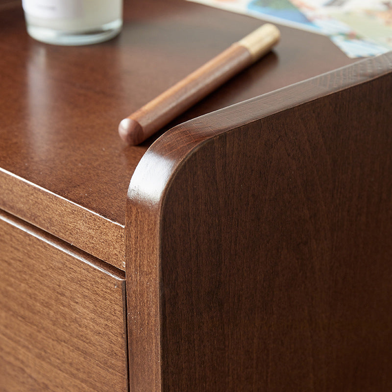 20 inch H nachtkastje Modern massief hout 2-laden Beech bed nachtkastje met benen