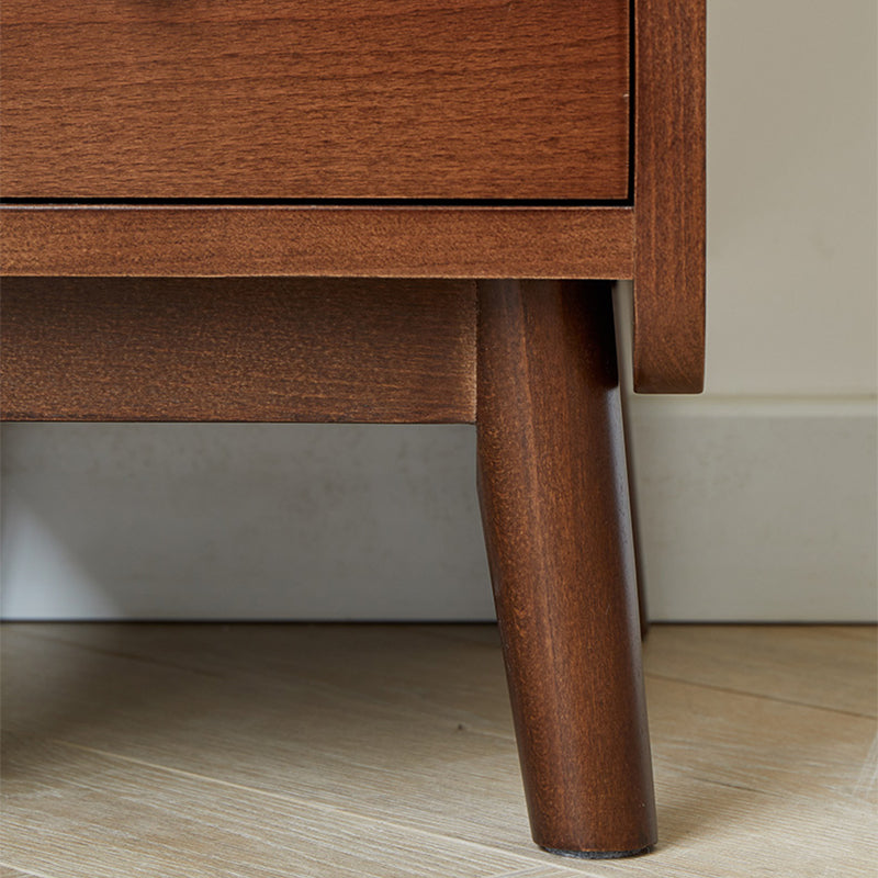 20 inch H nachtkastje Modern massief hout 2-laden Beech bed nachtkastje met benen