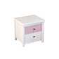 Modern 2-Drawer Storage Nightstand 20 Inch H Imitation Wood Legs Included Night Table