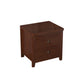 Modern 2-Drawer Storage Nightstand 20 Inch H Imitation Wood Legs Included Night Table