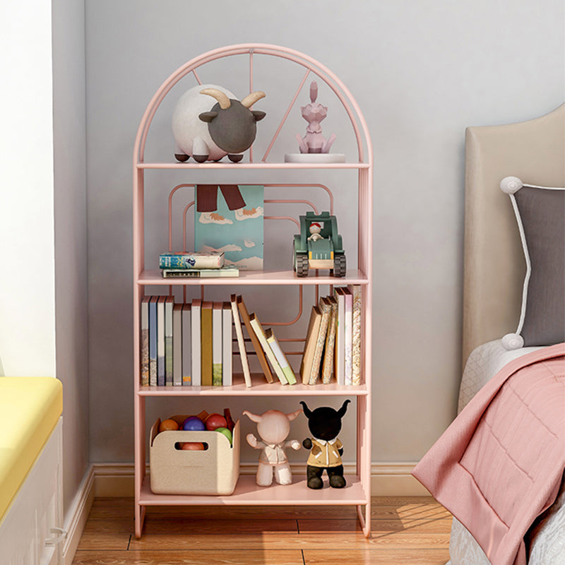 Modern Metal Nightstand Open Storage Iron Shelf Included Night Table with Legs 24"L x 11"W x 51"H Pink Clearhalo 'Bedroom Furniture' 'furn' 'furn_night_stand' 'Furniture' 'night_stand' 'Nightstands' 5609336
