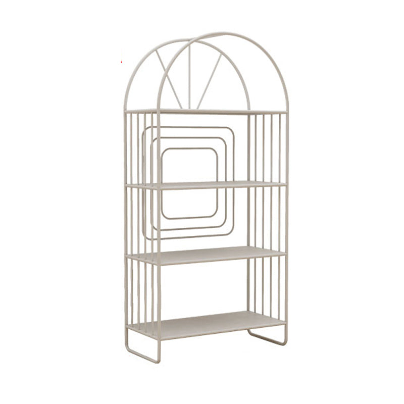 Modern Metal Nightstand Open Storage Iron Shelf Included Night Table with Legs 24"L x 11"W x 51"H White Clearhalo 'Bedroom Furniture' 'furn' 'furn_night_stand' 'Furniture' 'night_stand' 'Nightstands' 5609337