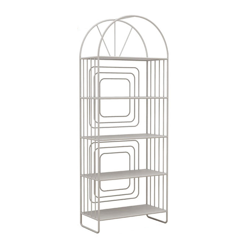 Modern Metal Nightstand Open Storage Iron Shelf Included Night Table with Legs 23.6"L x 11"W x 63"H White Clearhalo 'Bedroom Furniture' 'furn' 'furn_night_stand' 'Furniture' 'night_stand' 'Nightstands' 5609345