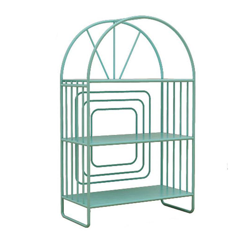 Modern Metal Nightstand Open Storage Iron Shelf Included Night Table with Legs 24"L x 11"W x 39"H Blue Clearhalo 'Bedroom Furniture' 'furn' 'furn_night_stand' 'Furniture' 'night_stand' 'Nightstands' 5609353