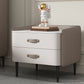 Nachtkastje met 2 laden Moderne 20 inch H Stone Top Night Table met benen