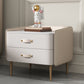 Nachtkastje met 2 laden Moderne 20 inch H Stone Top Night Table met benen