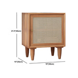 22 Inch H Modern Bed Carbinet Solid Wood Door Included Nightstand with Legs