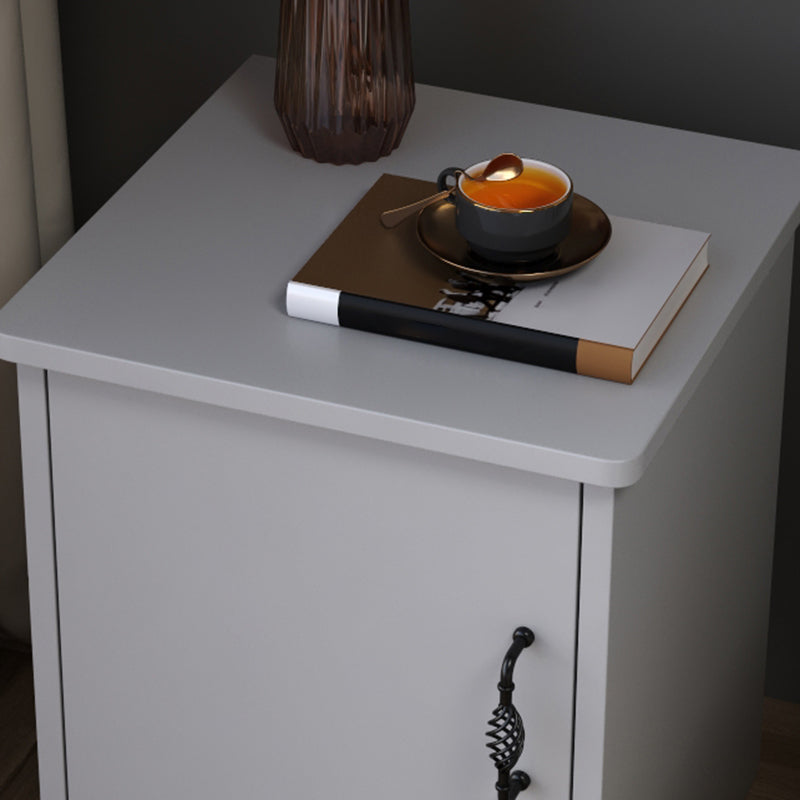 Mobile moderno per comodino il lato destro grigio imitazione tavolo da notte in legno con porta