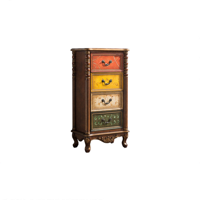 Rustic Wood Chest Vertical Chest with 3/4/5 Drawers for Bedroom