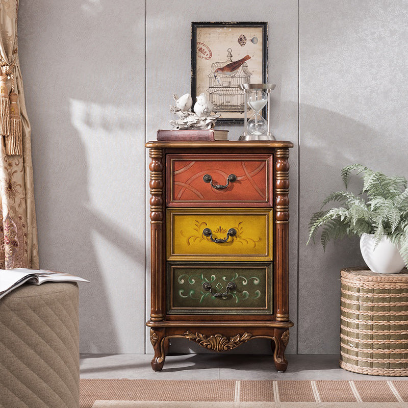 Rustic Wood Chest Vertical Chest with 3/4/5 Drawers for Bedroom