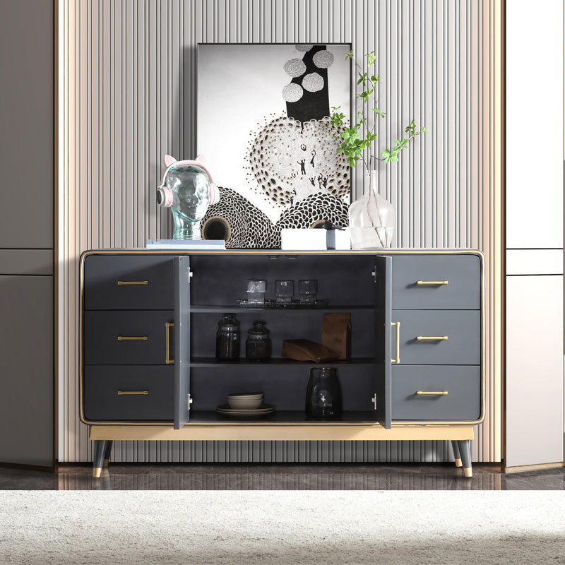 ベッドルーム用の引き出し付き金属製の脚の胸を備えた無垢材の胸