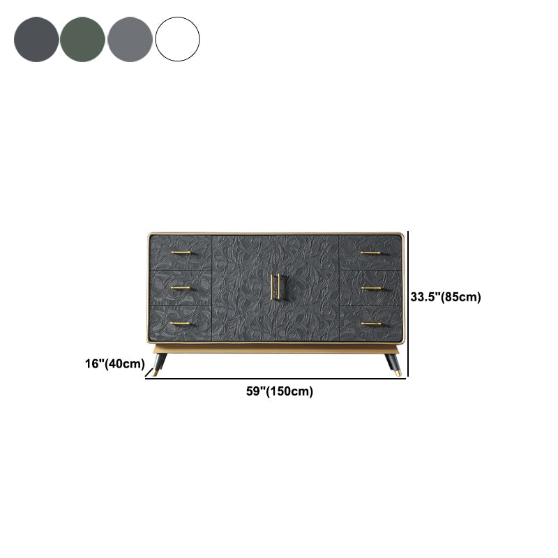 ベッドルーム用の引き出し付き金属製の脚の胸を備えた無垢材の胸