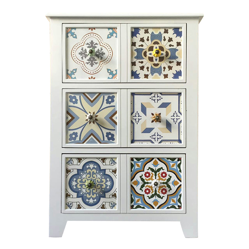 Cassa in legno rustico con cassa di stoccaggio a 4 gambe con cassetti per camera da letto