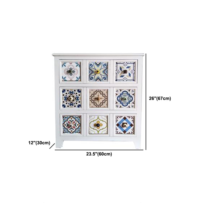 Cassa in legno rustico con cassa di stoccaggio a 4 gambe con cassetti per camera da letto